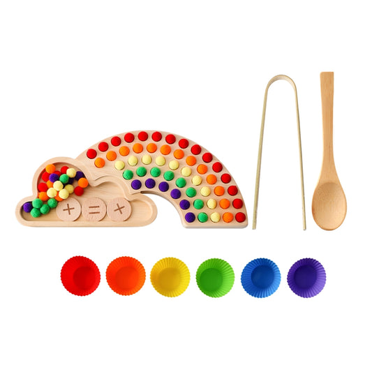 Wooden Baby Classification Rainbow  Montessori Toy