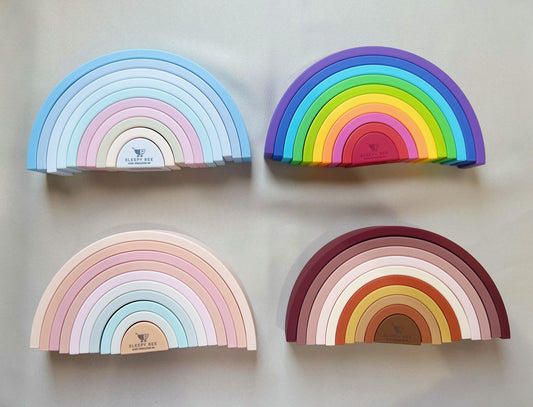 Silicone Stacking Large Rainbow Toys