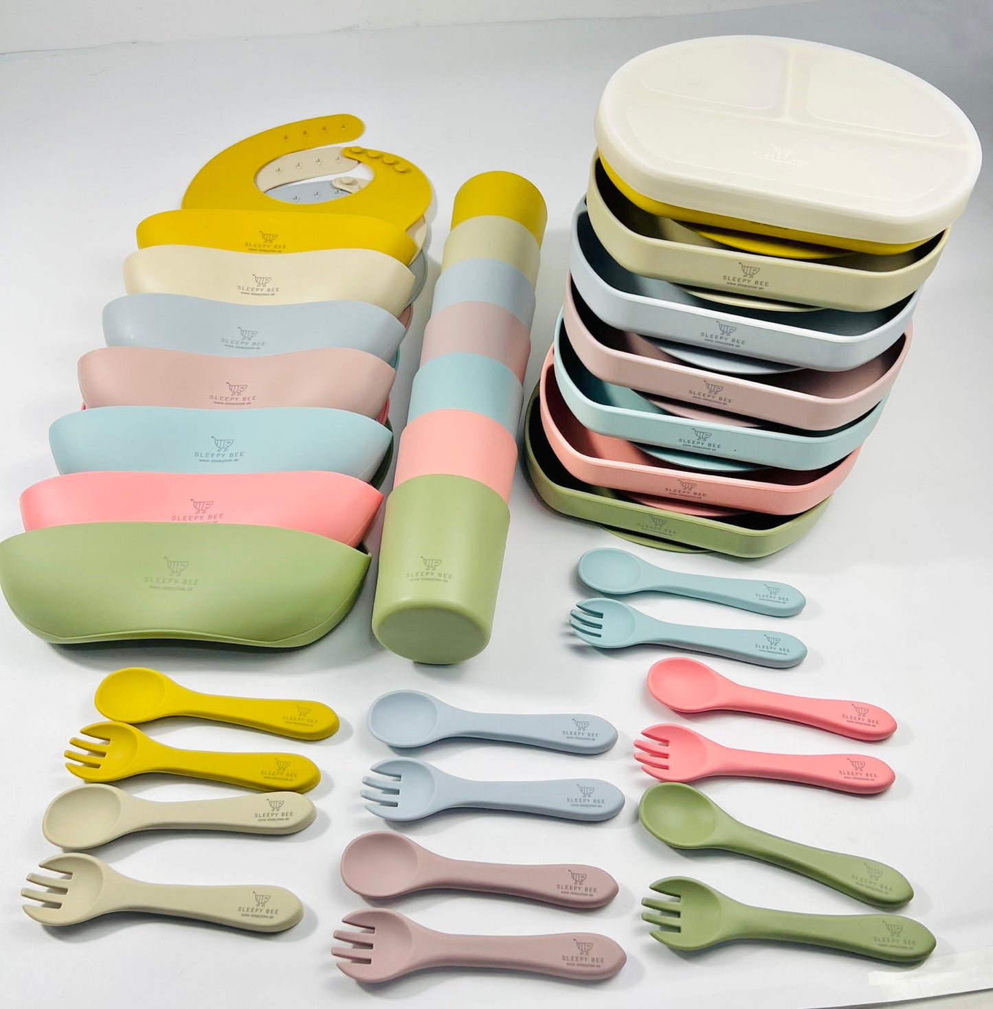 Silicone Round Plate Suction Feeding Set