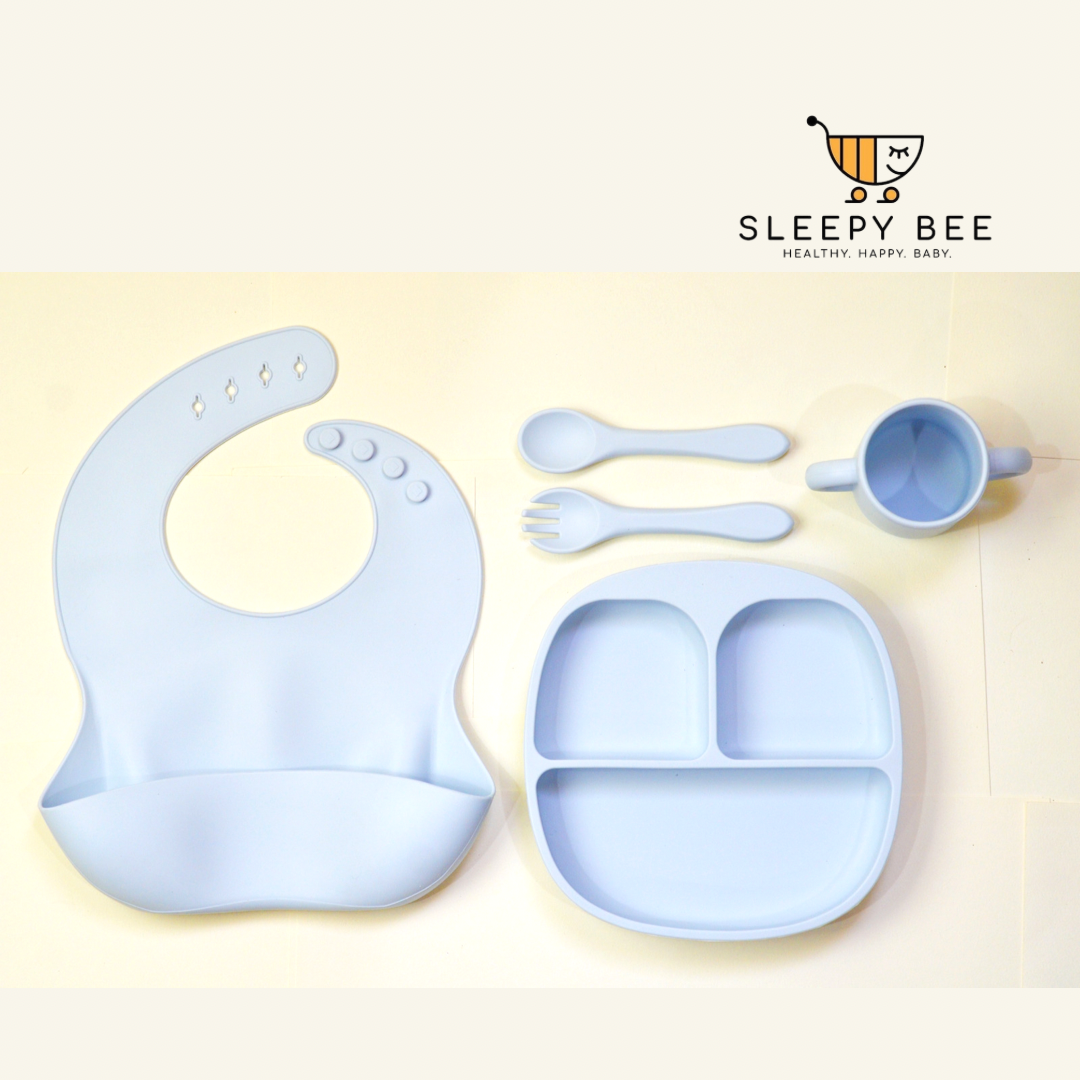 Silicone Square Plate Suction Feeding Set