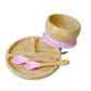Bamboo Suction Plate and Bowl Feeding Sets