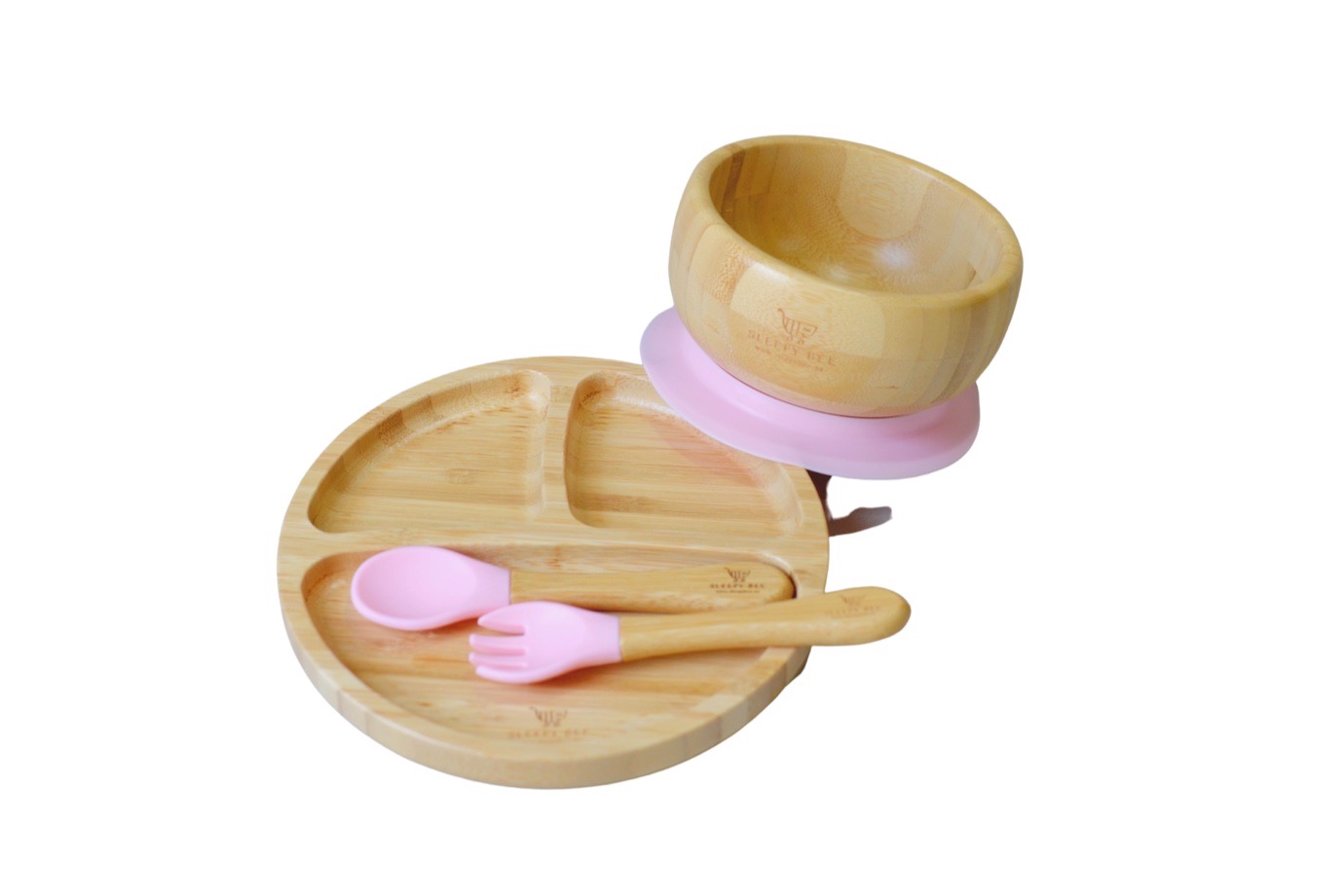 Bamboo Suction Plate and Bowl Feeding Sets