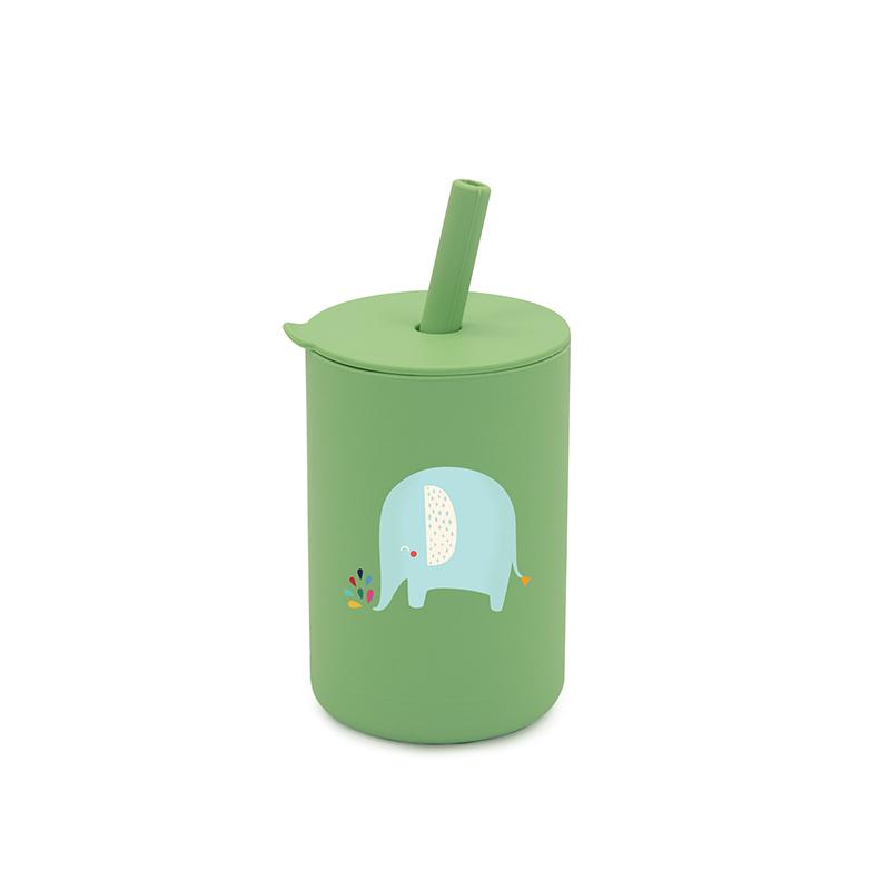 Silicone Printed Straw Cups