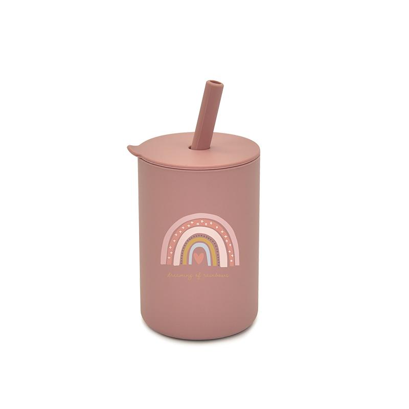 Silicone Printed Straw Cups