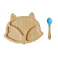 Bamboo Suction Animal Plates with Spoon