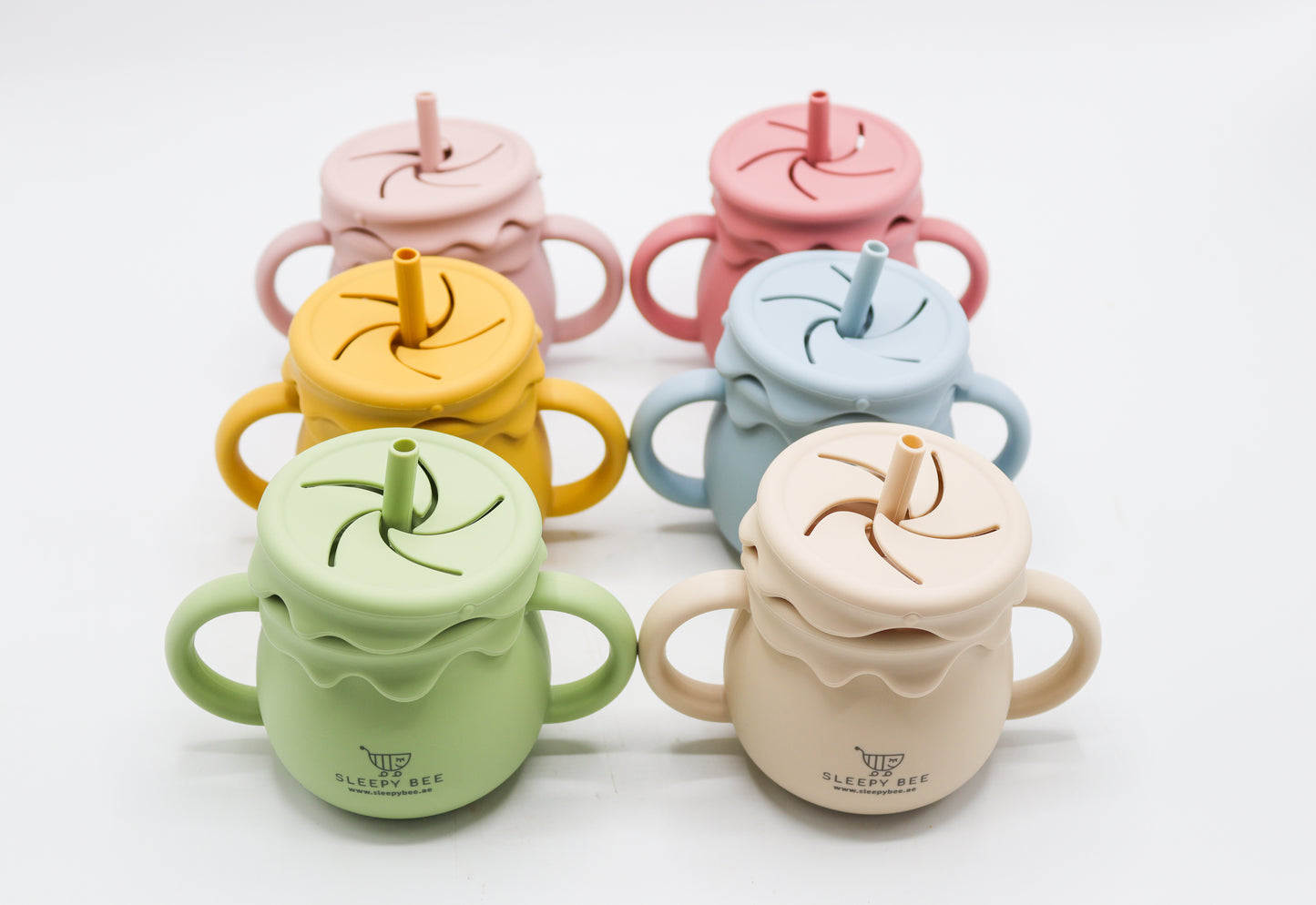 Silicone Honey Pot 3 in 1 Straw Cups