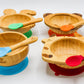 Bamboo Suction Animal Shape Bowl Sets