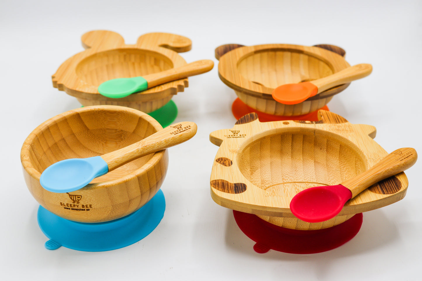 Bamboo Suction Animal Shape Bowl Sets