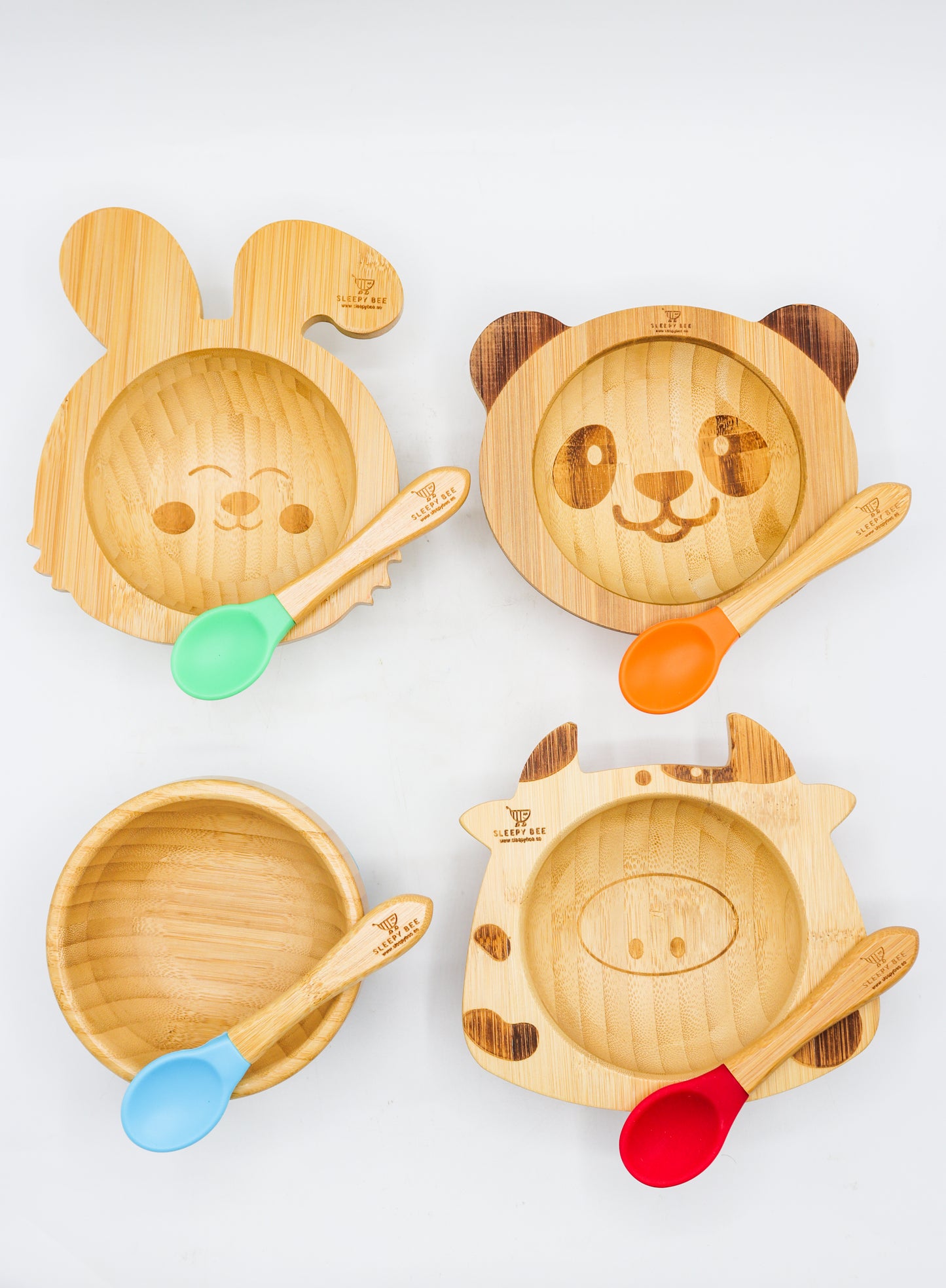 Bamboo Suction Animal Shape Bowl Sets