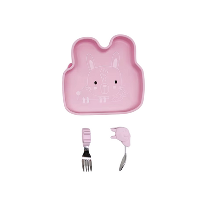 Silicone Animal Printed Plate Sets