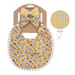 Matching Bow Headband and Reversible Bib Set
