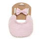 Matching Bow Headband and Reversible Bib Set