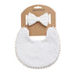 Matching Bow Headband and Reversible Bib Set