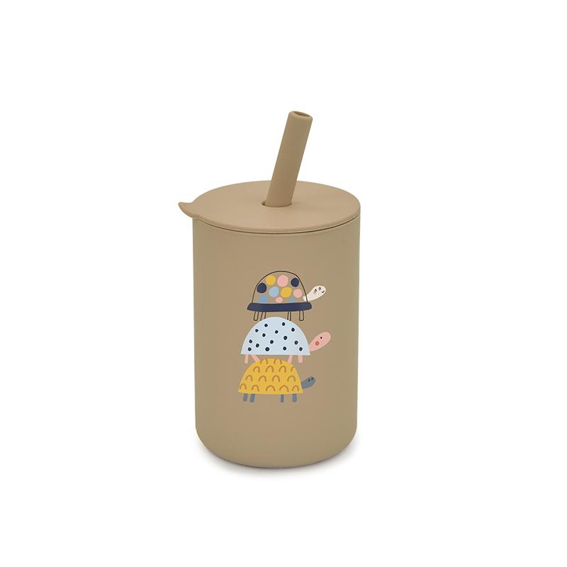 Silicone Printed Straw Cups