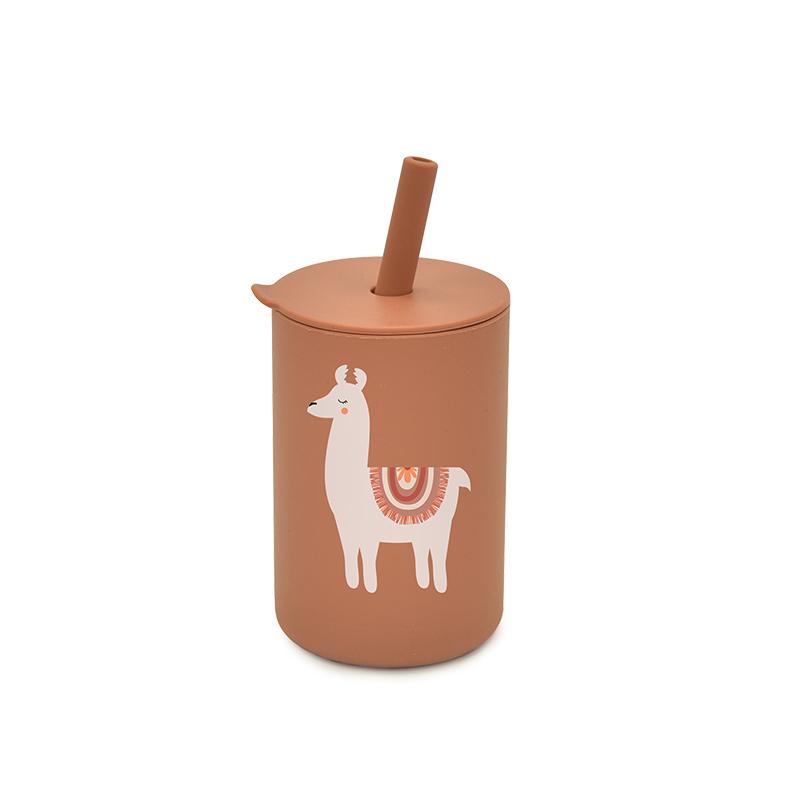 Silicone Printed Straw Cups