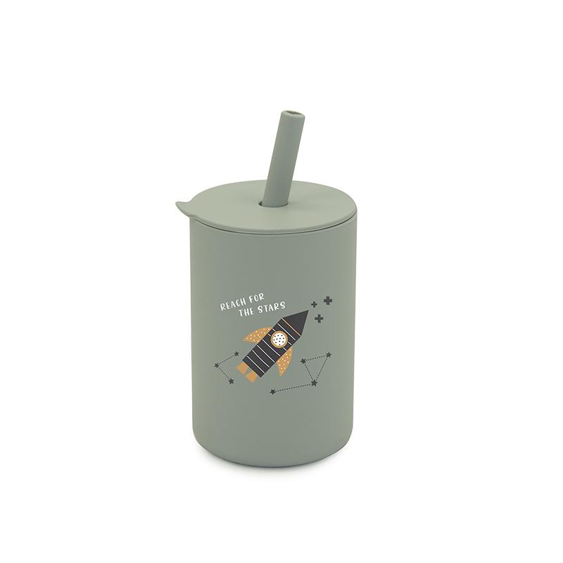 Silicone Printed Straw Cups