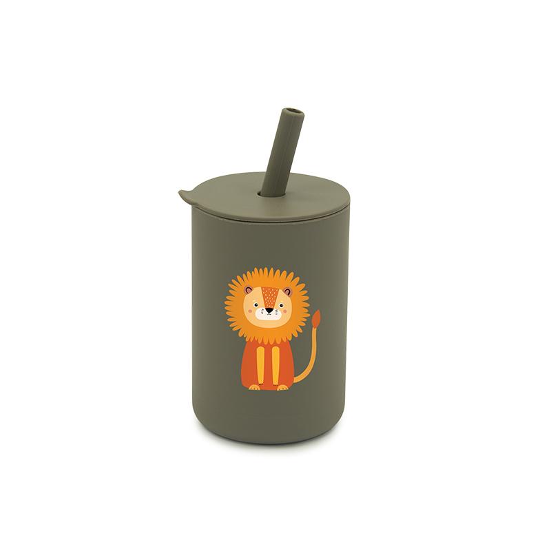 Silicone Printed Straw Cups