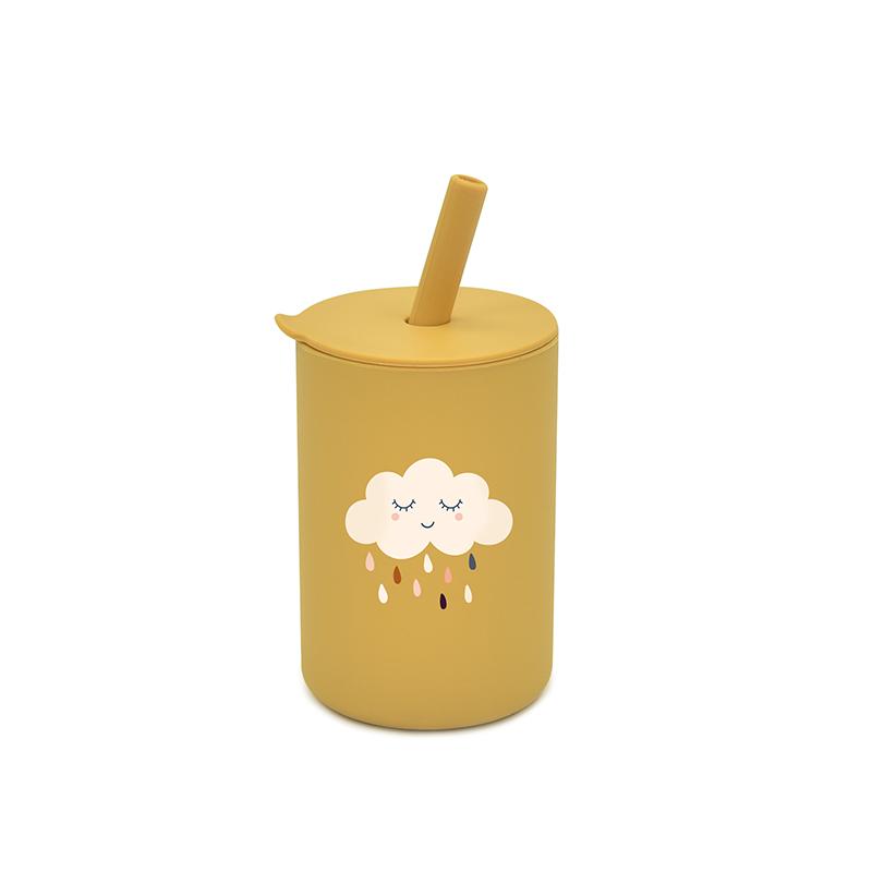 Silicone Printed Straw Cups