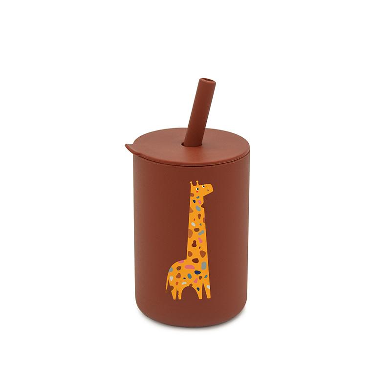 Silicone Printed Straw Cups