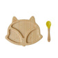 Bamboo Suction Animal Plates with Spoon