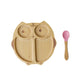 Bamboo Suction Animal Plates with Spoon