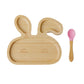 Bamboo Suction Animal Plates with Spoon